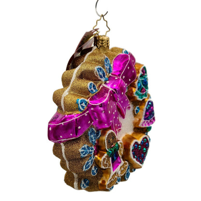 Christopher Radko Sweet Treats Wreath Gingerbread Man Christmas Ornament 1021023