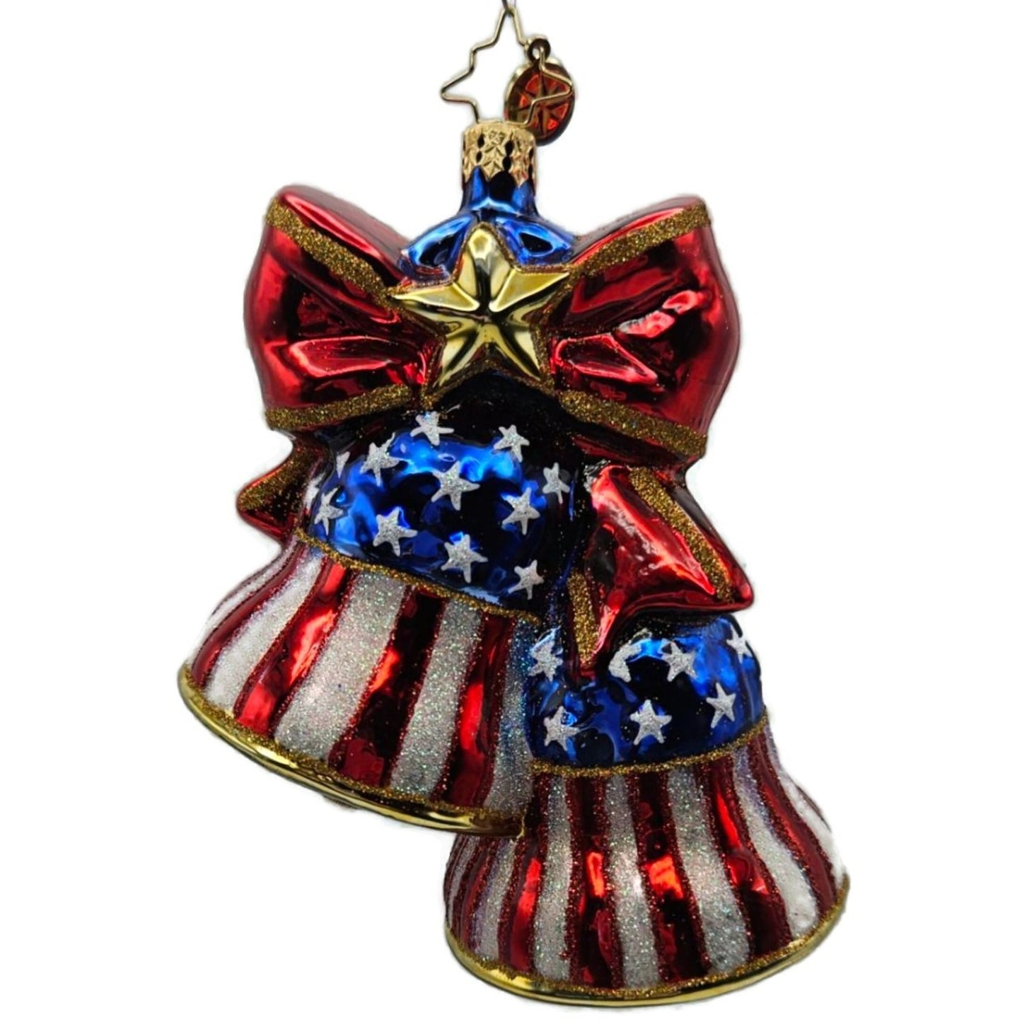 Christopher Radko Let Freedom Ring Patriotic Bells Christmas Ornament 1016083