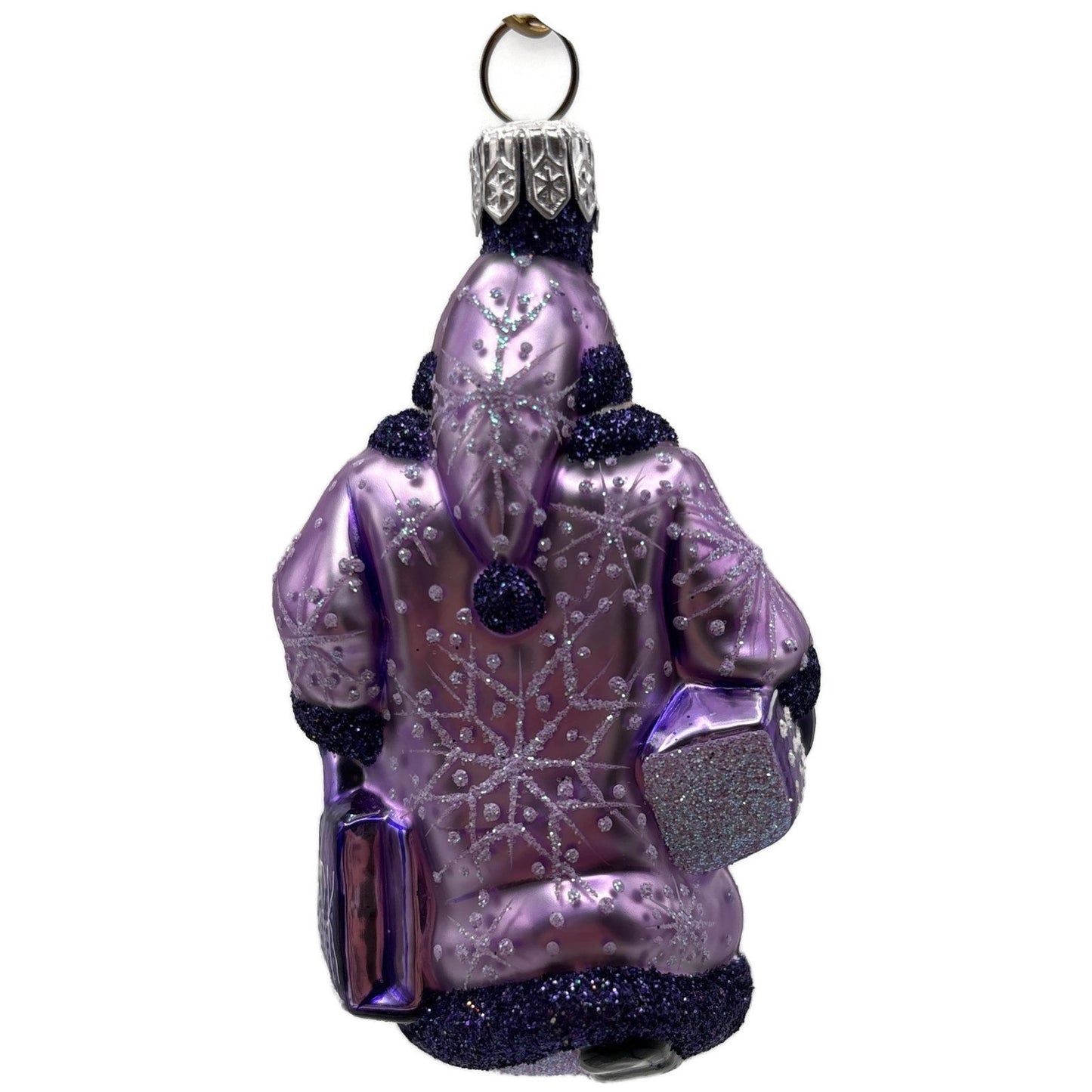Patricia Breen Miniature City Santa Purple New York Snowflake Christmas Ornament