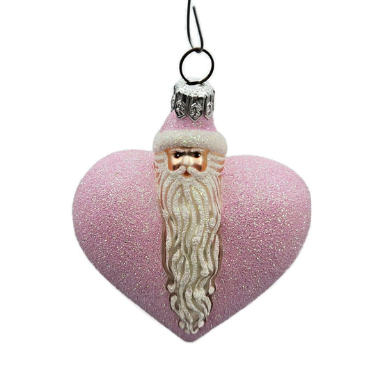 Patricia Breen Santa du Coeur Pink Heart Valentines Christmas Tree Ornament
