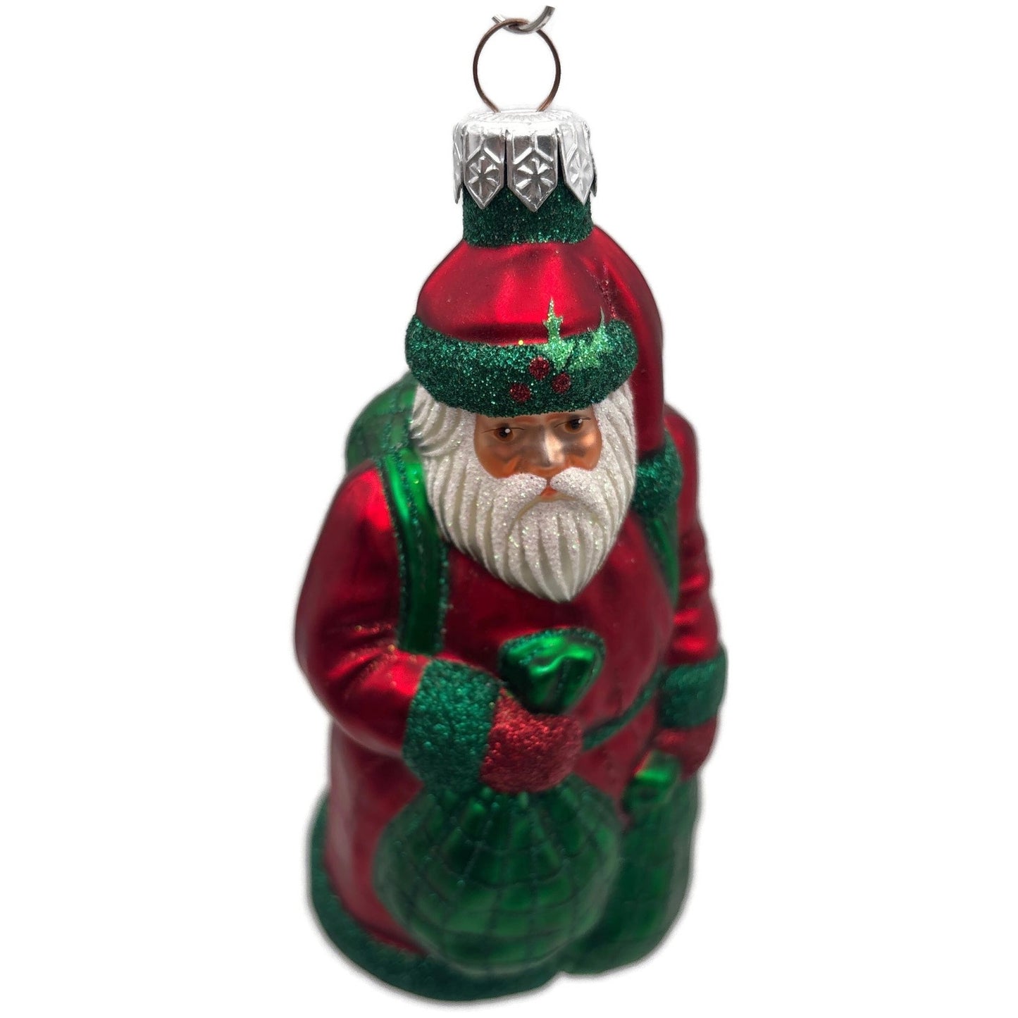 Patricia Breen Laden With Love Red Green Santa Claus Christmas Tree Ornament