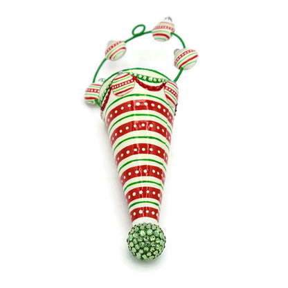Patricia Breen Winter Cornucopia Horizontal Stripes Christmas Holiday Ornament