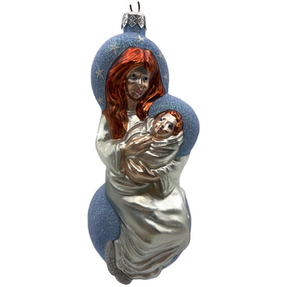 Patricia Breen Seated Madonna Blue Stars Christian Jesus Christmas Tree Ornament