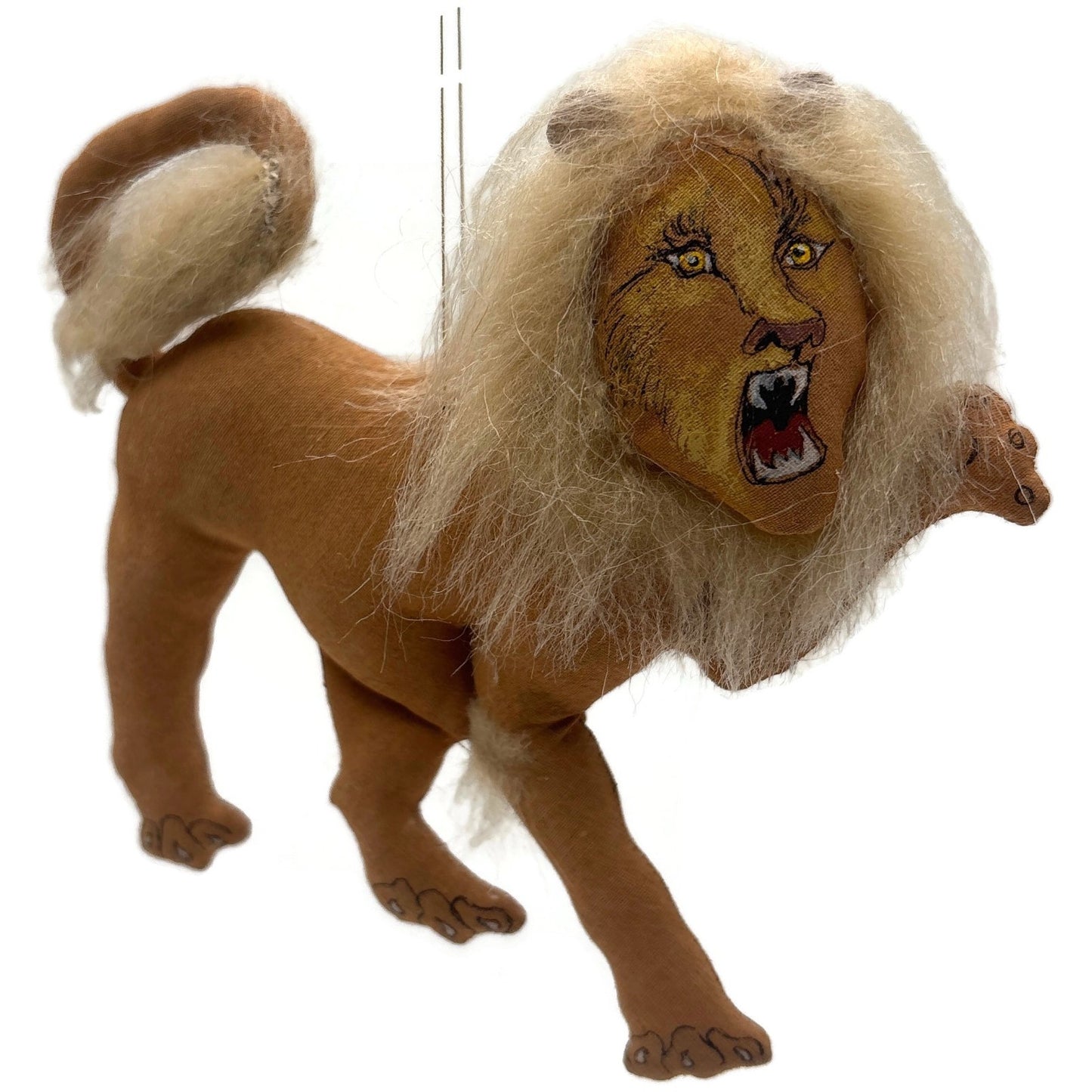Gladys Boalt Circus Tamers Lion Animal Handmade Fabric Christmas Ornament Signed