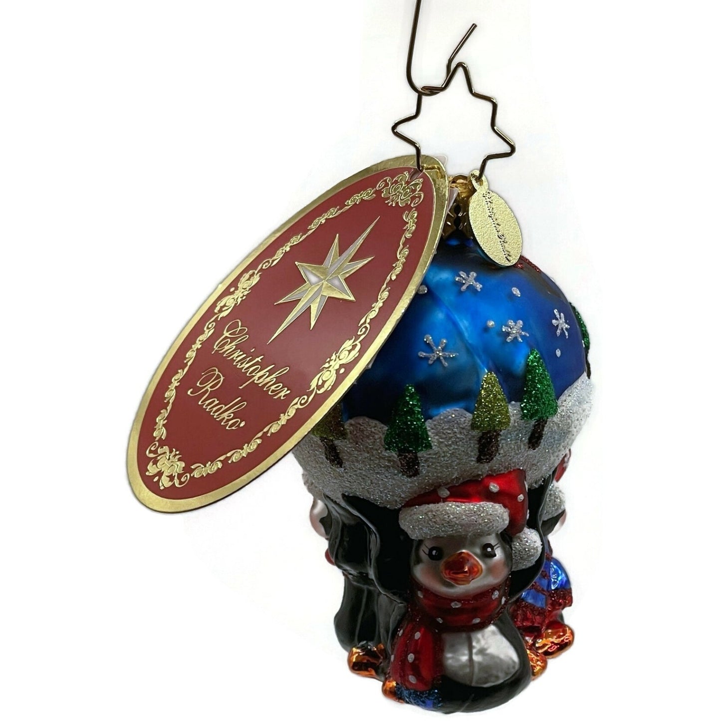 Christopher Radko A Lotta Help From My Friends Gem Penguins Christmas Ornament