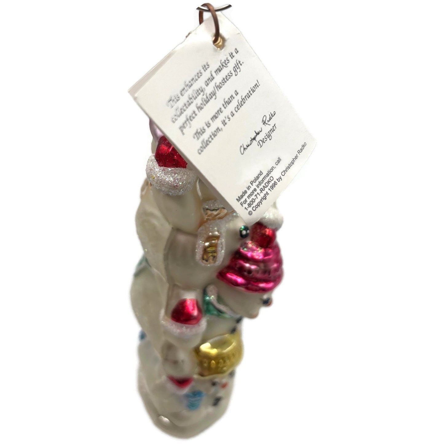 Christopher Radko Snowtem Pole Snowmen Christmas Tree Ornament 96-155-0