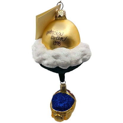 Patricia Breen Santa's Underwater Sleigh Moon Christmas Ornament Signed 9932