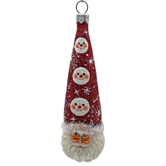 Patricia Breen Winter Sage Snow Faces Santa Claus Snowflakes Christmas Ornament