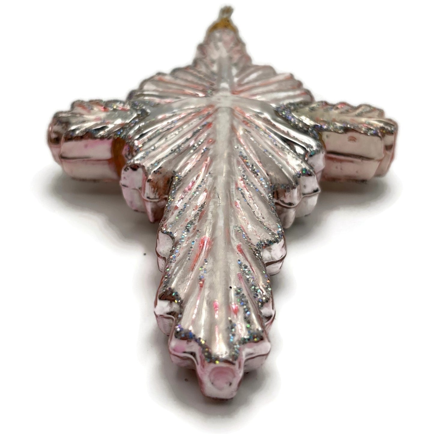 Christopher Radko Iridescent Cross Christmas Tree Ornament