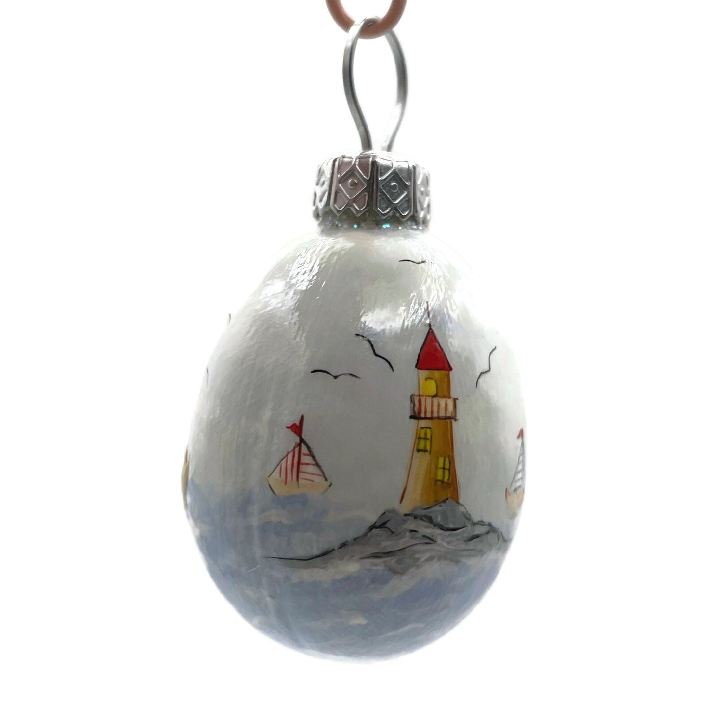 Patricia Breen Miniature Egg Surprise Bunny Beacon Striped Easter Ornament 3405