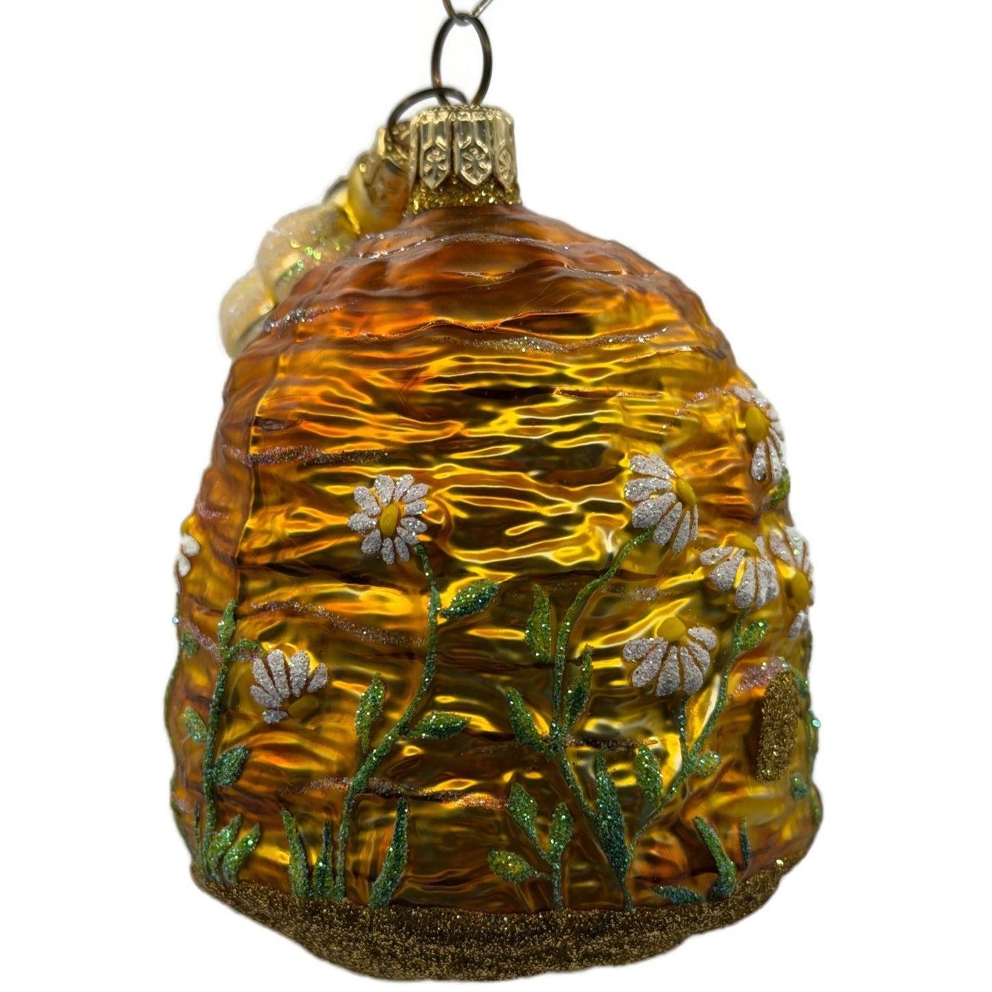 Patricia Breen Devonshire Beeskep Bee Beehive Flower Spring 2 Part Ornament 2221