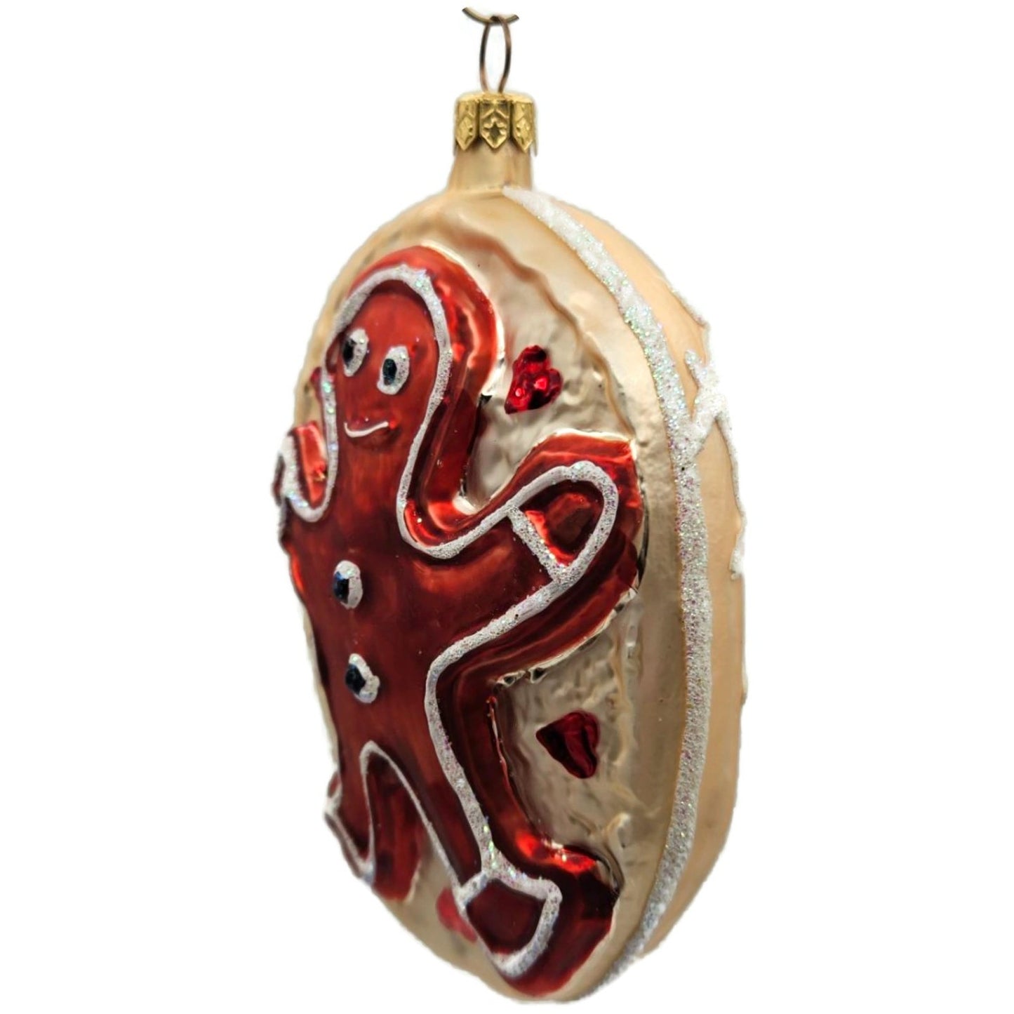 Christopher Radko Ginger Hearts Red Gingerbread Man Christmas Ornament 96-239-0