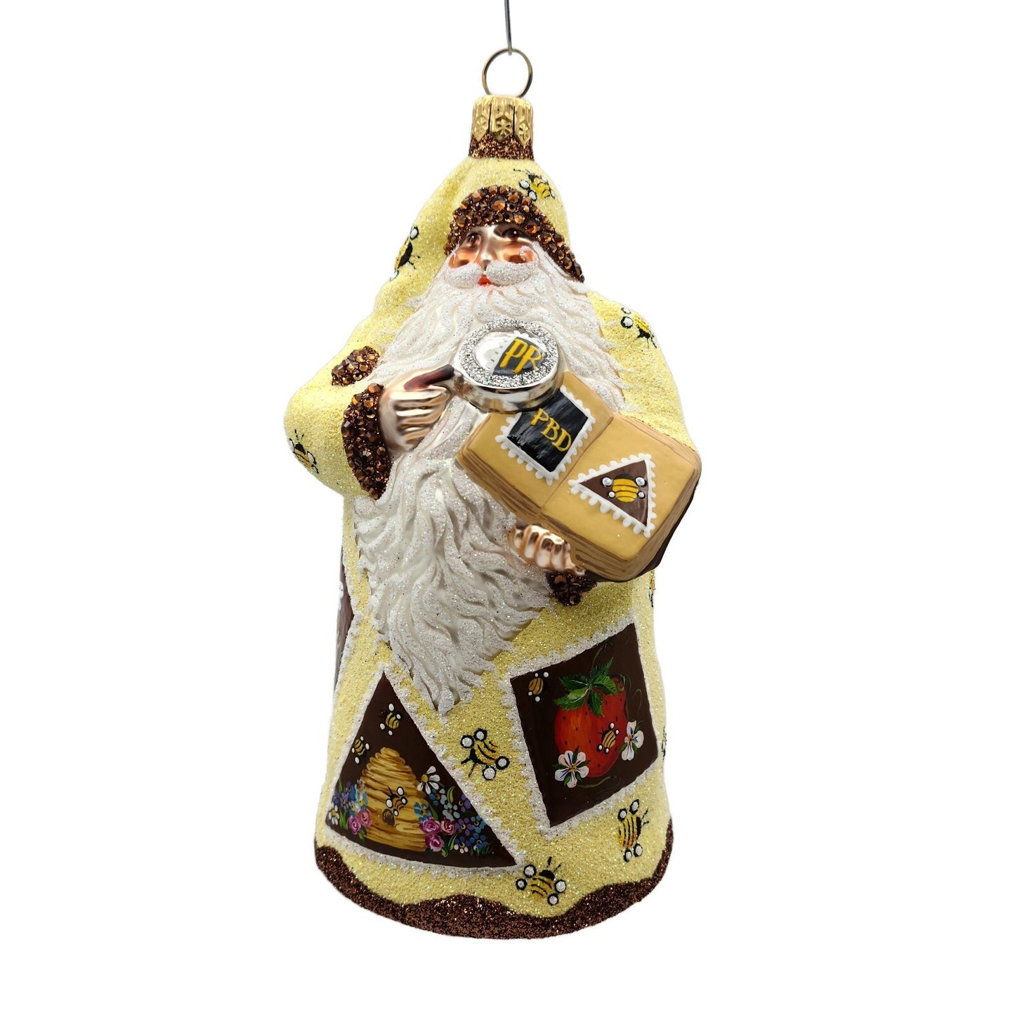 Patricia Breen Evans Santa Claus Bees Bug Stamps Christmas Holiday Tree Ornament