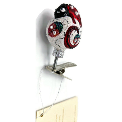 Patricia Breen Ultra Miniature Chameleon Ladybug Insect Clip Christmas Ornament