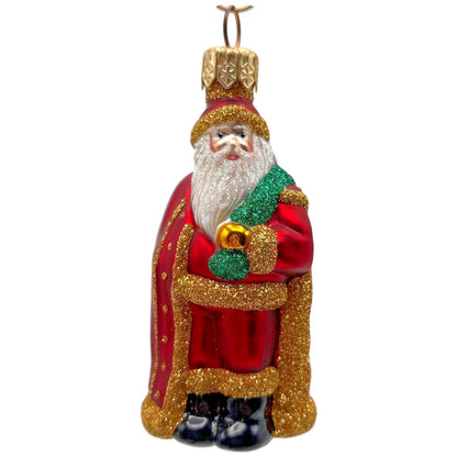 Patricia Breen Miniature Jordan Santa Claus Red Green Christmas Tree Ornament