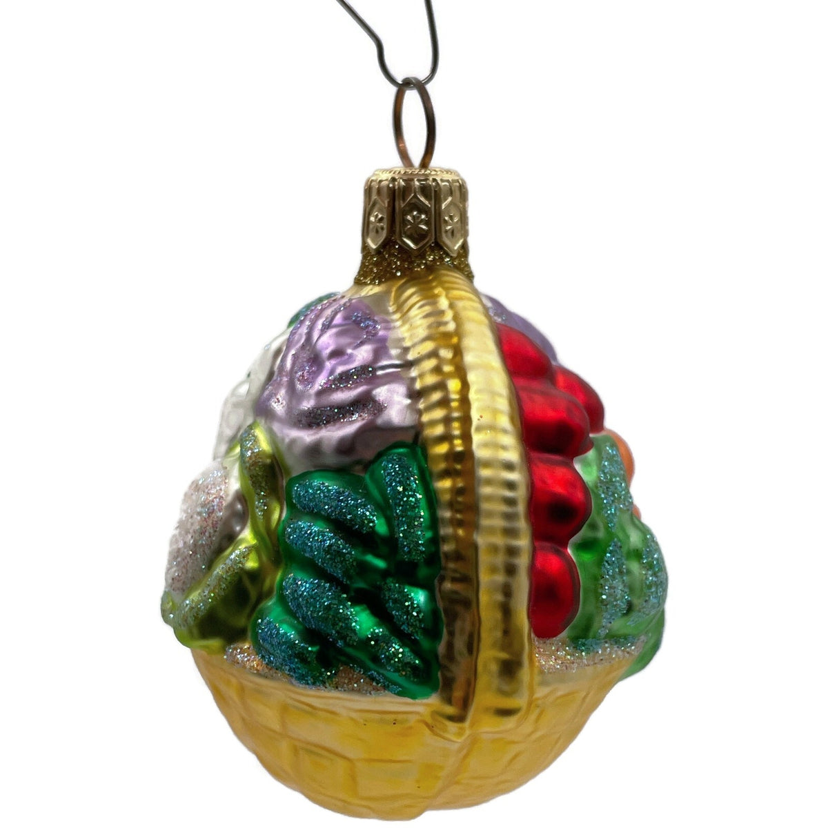 Patricia Breen Winter Vegetable Basket Gold Fall Christmas Holiday Ornament 9652