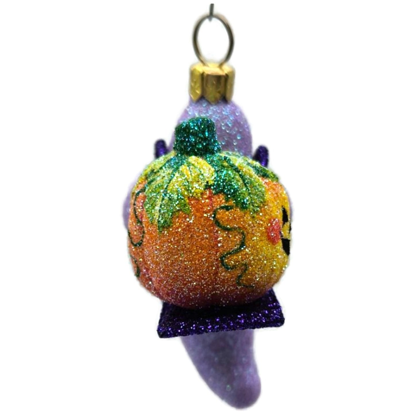 Patricia Breen Halloween Delivery Violet Purple Pumpkin Christmas Tree Ornament