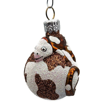 Patricia Breen Miniature Chameleon Cow Animal Print Christmas Tree Ornament