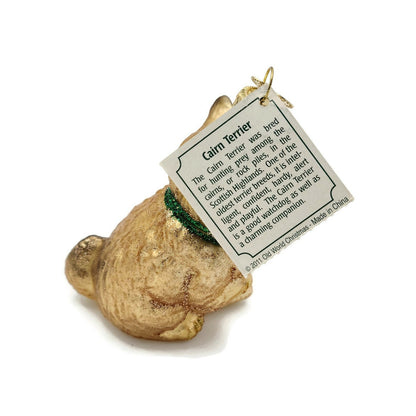 Old World Christmas Cairn Terrier Golden Dog Pet OWC Christmas Tree Ornament