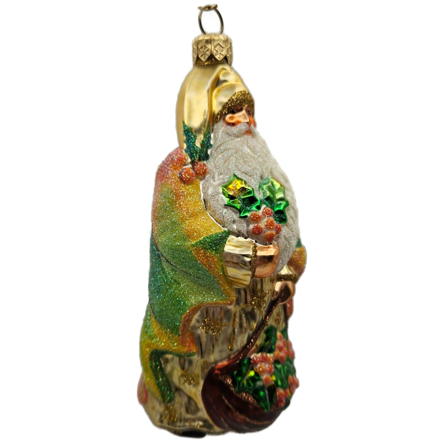 Patricia Breen Glad Tidings Gold Santa Claus Autumn Fall Christmas Tree Ornament