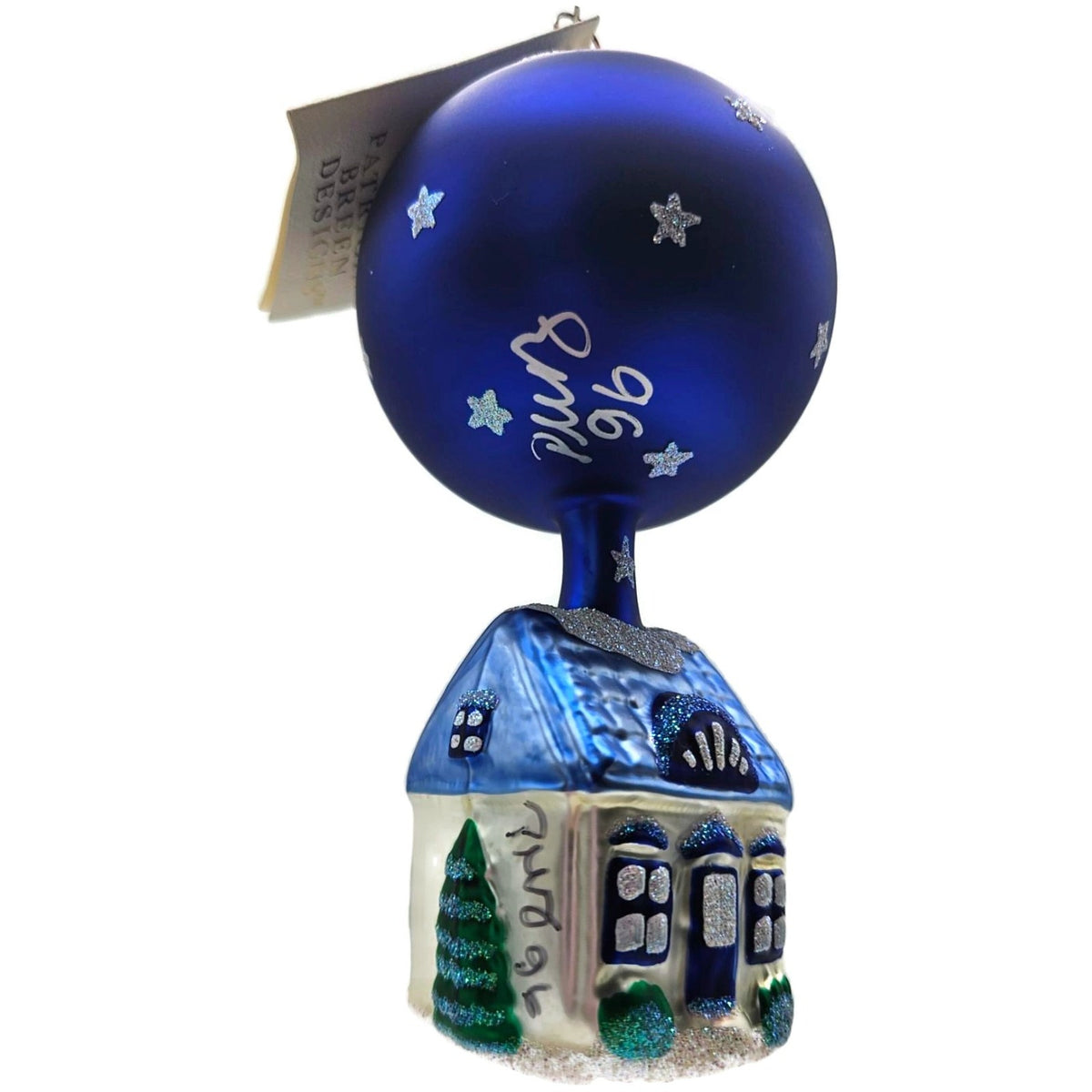Patricia Breen Night House Larger House Blue Moon Christmas Ornament Signed 9519