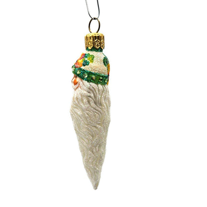 Patricia Breen Stocking Cap Santa Head Nasturtium Spring Christmas Tree Ornament