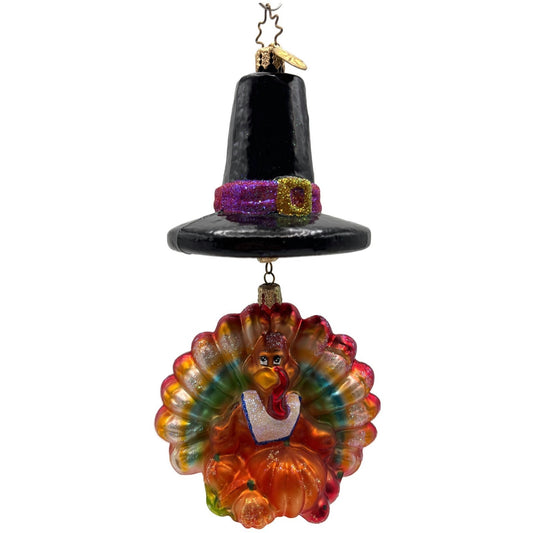 Christopher Radko Hats Off to Tom Thanksgiving Christmas Tree Ornament 02-0297-0