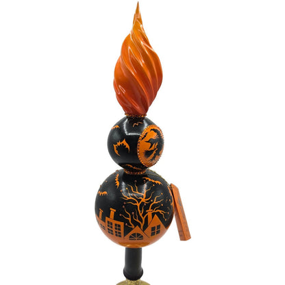 Patricia Breen All Hallows Eve Finial Orange Black Village Halloween Tree Topper