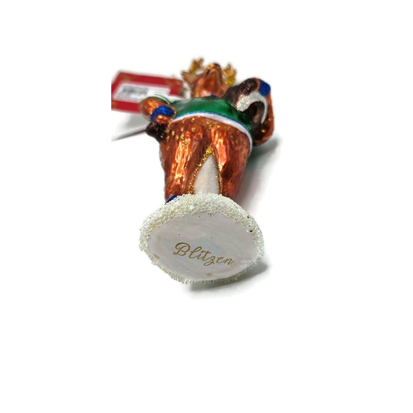 Juliska Country Estate Reindeer Games Blitzen Football Christmas Tree Ornament