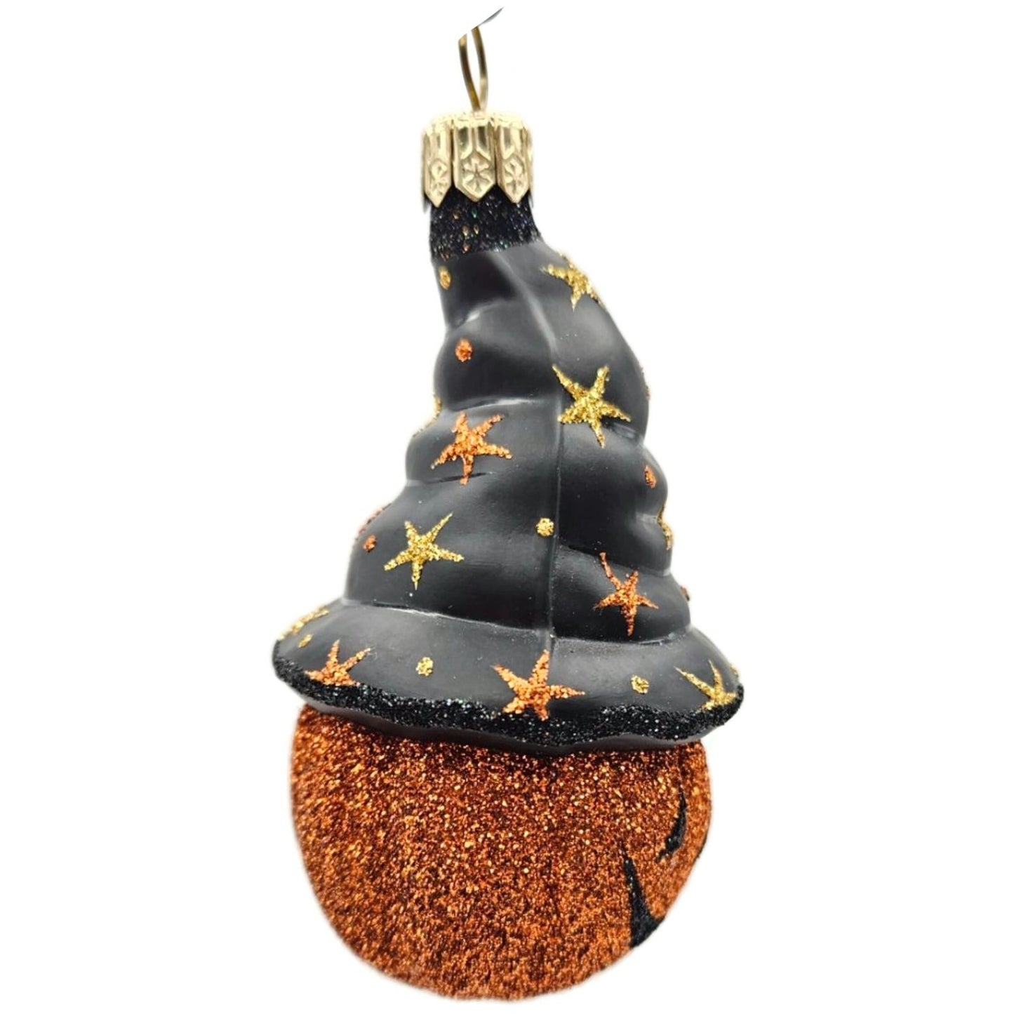Patricia Breen Halloween Bewitched Pumpkin Orange Black Stars Christmas Ornament