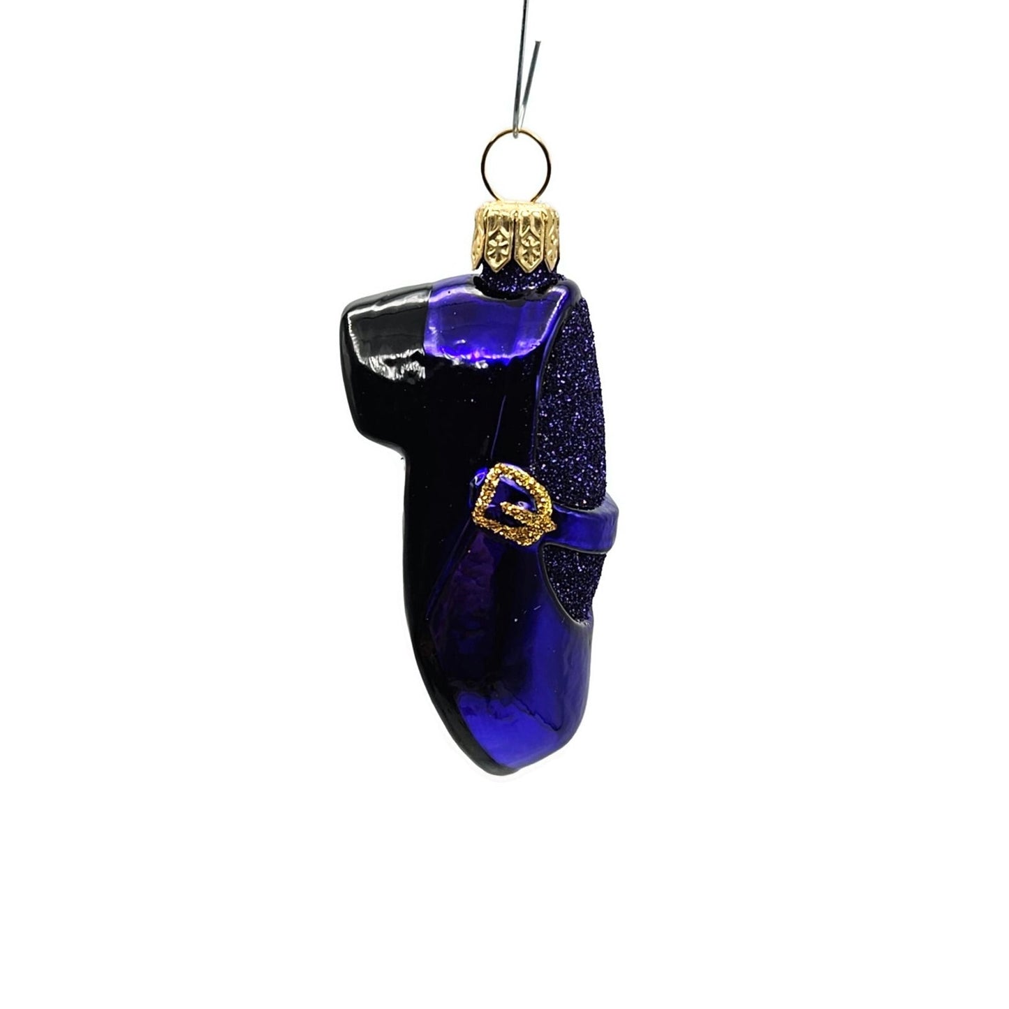 Patricia Breen Little Ones Shoe Purple Glittered Christmas Holiday Tree Ornament