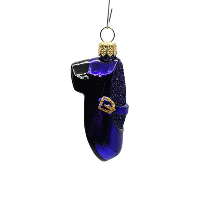 Patricia Breen Little Ones Shoe Purple Glittered Christmas Holiday Tree Ornament