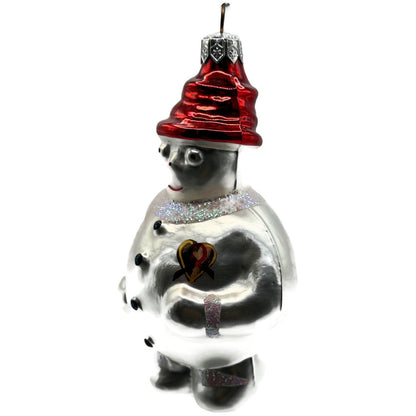 Christopher Radko Frosty Cares AIDS Awareness Snowman Christmas Ornament 94SP05