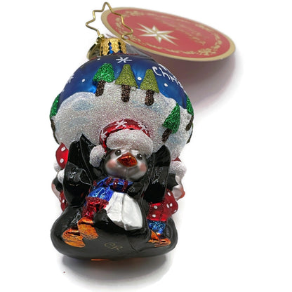 Christopher Radko A Lotta Help From My Friends Gem Penguins Christmas Ornament