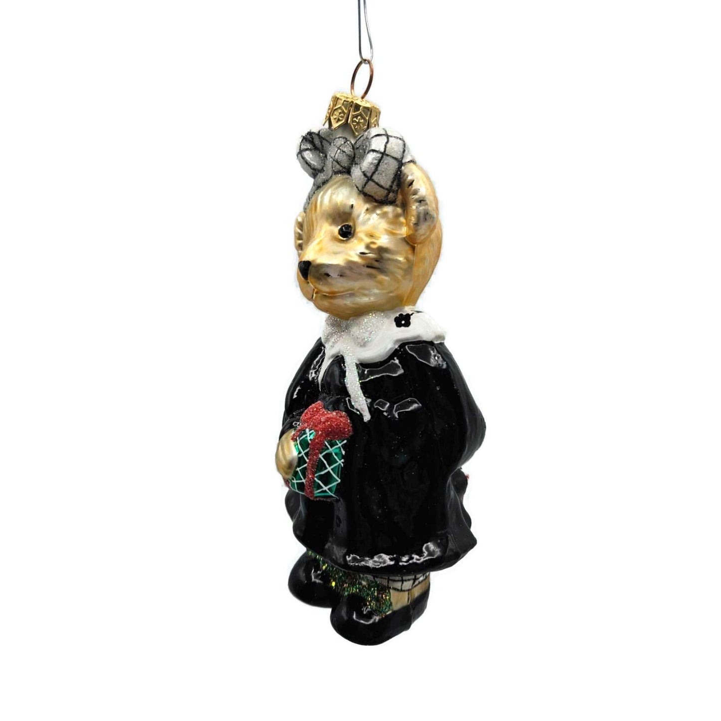 Christopher Radko Portrait in Black White Muffy Christmas Ornament 97-NAB-02