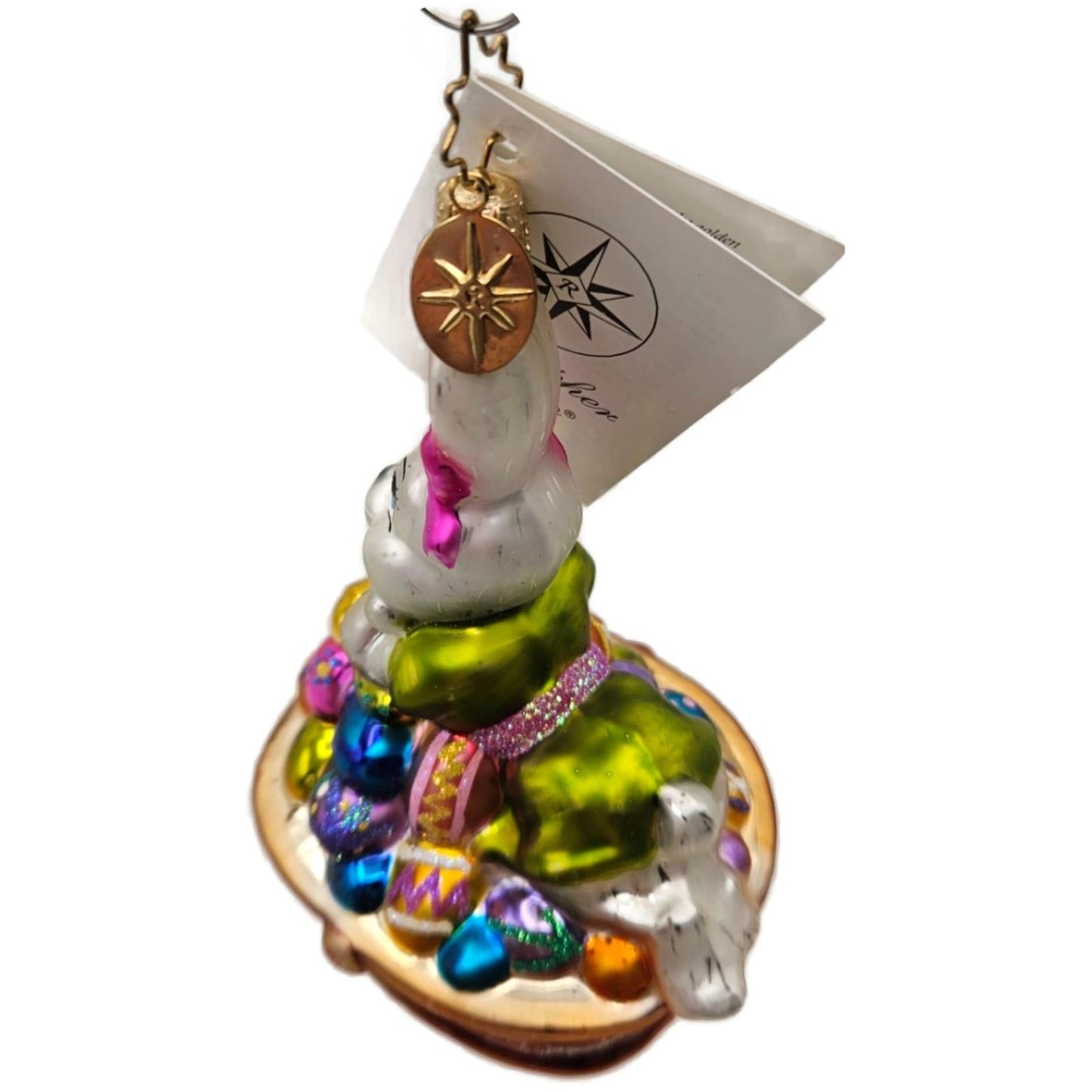 Christopher Radko Bunny Flirt Easter Bunny Egg Basket Ornament 02-0230-0