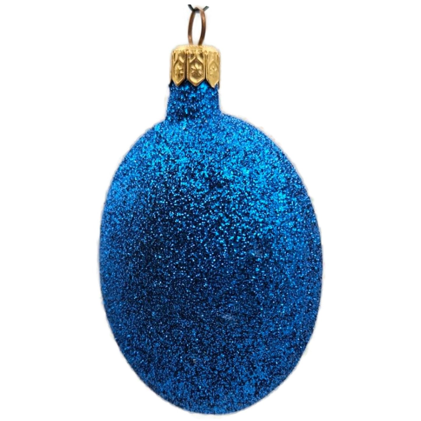Patricia Breen Cleopatras Scarab Blue Gold Beetle Glass Christmas Ornament 9709