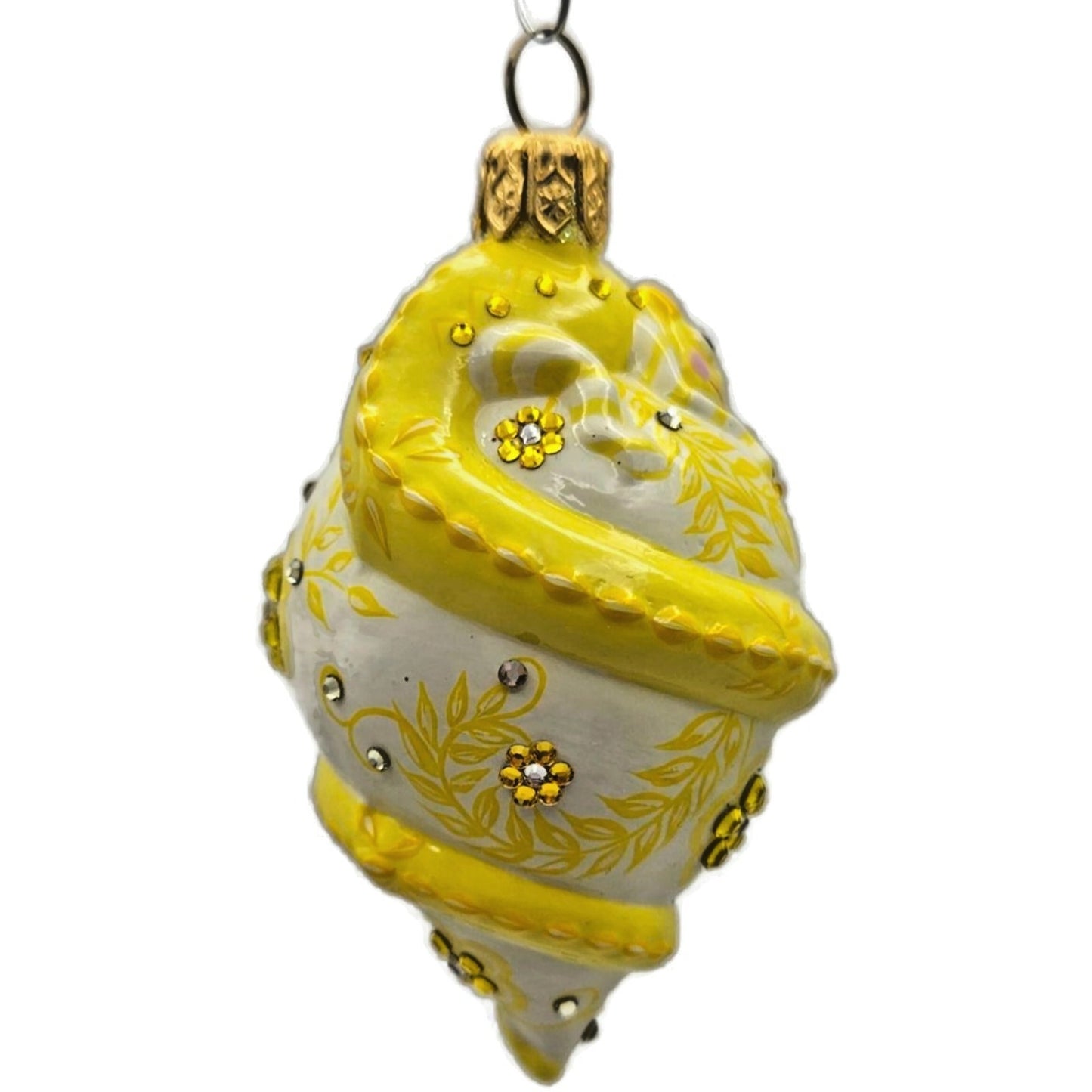 Patricia Breen Topping Chameleon Zalipie Citrine Spring Christmas Tree Ornament