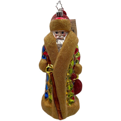 Christopher Radko Russian Harlequin Santa Claus Christmas Tree Ornament 3011318