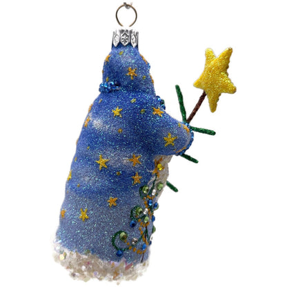 Patricia Breen Santa For Eric Blue Yellow Star Christmas Tree Ornament Milaegers