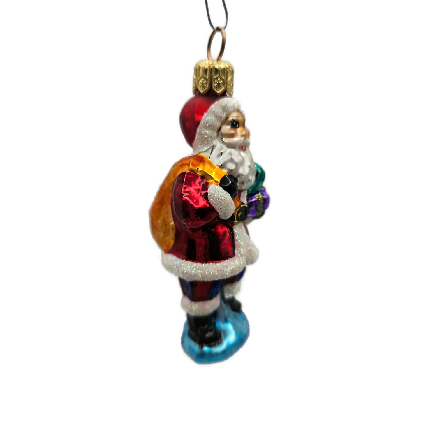 Christopher Radko Santa Joy Gem Gifts Glass Christmas Tree Ornament 99-973-0
