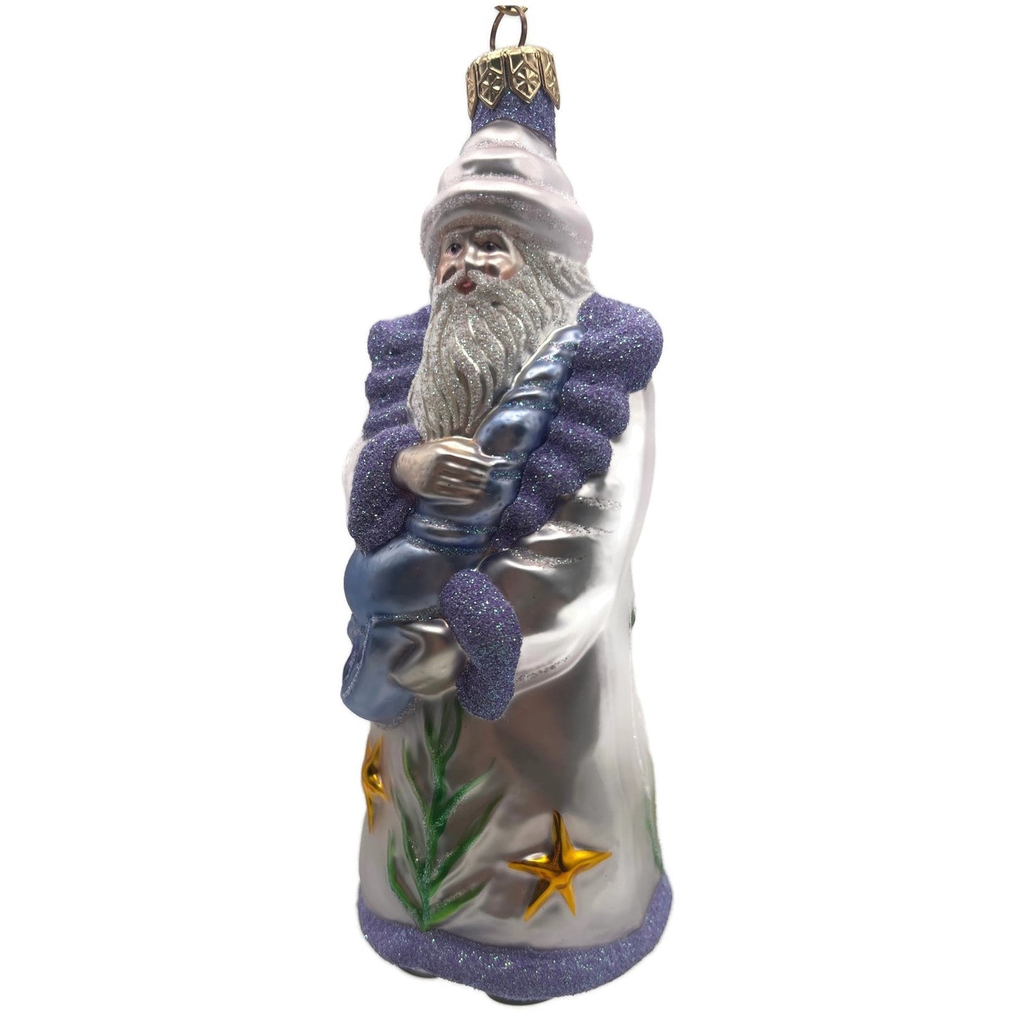 Patricia Breen Poseidon Santa Deep Sea Lavender Summer Nautical Ornament CATZ