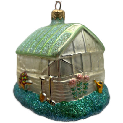 Patricia Breen From Our House With Love Green Glittered Roof Ornament 9800MIL