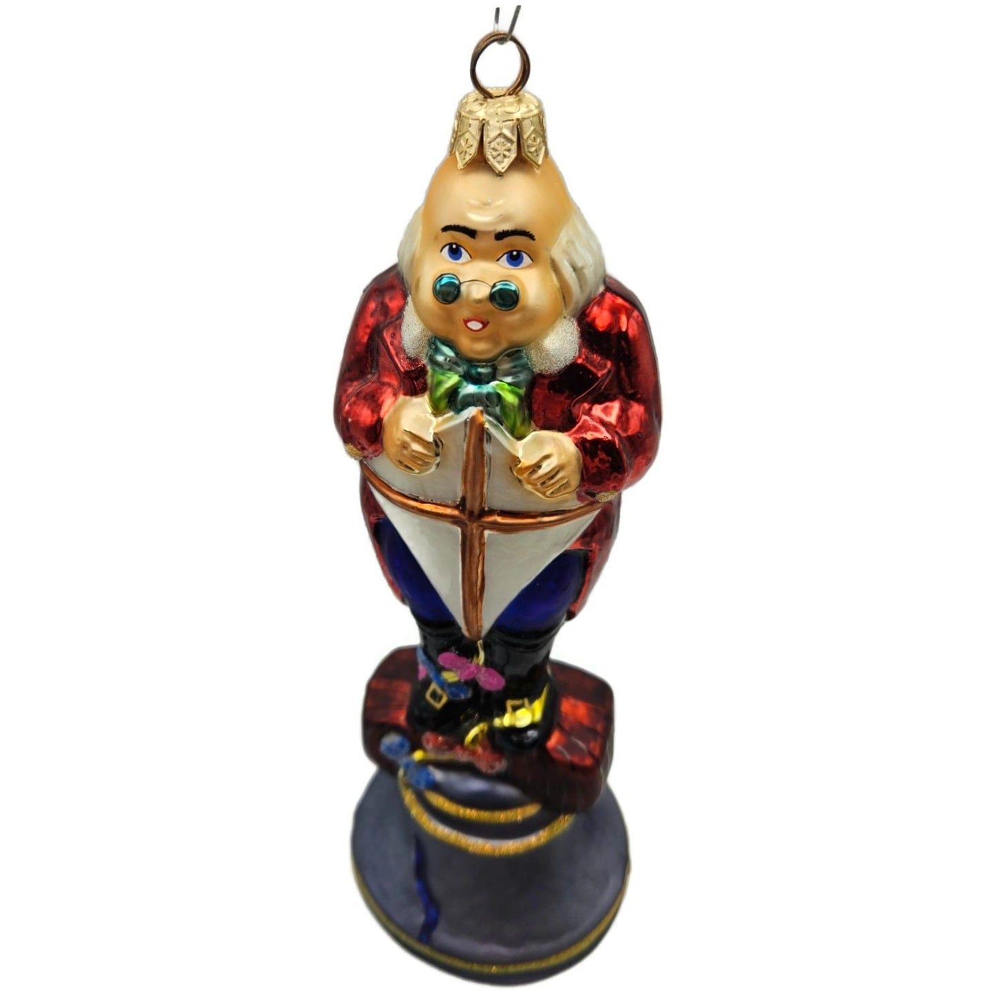 Christopher Radko Philadelphia Story Benjamin Franklin Liberty Bell Ornament