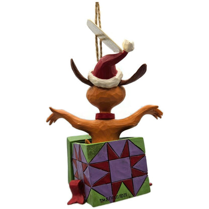 Jim Shore Dr. Seuss The Grinch Max the Dog in Present Enesco Christmas Ornament