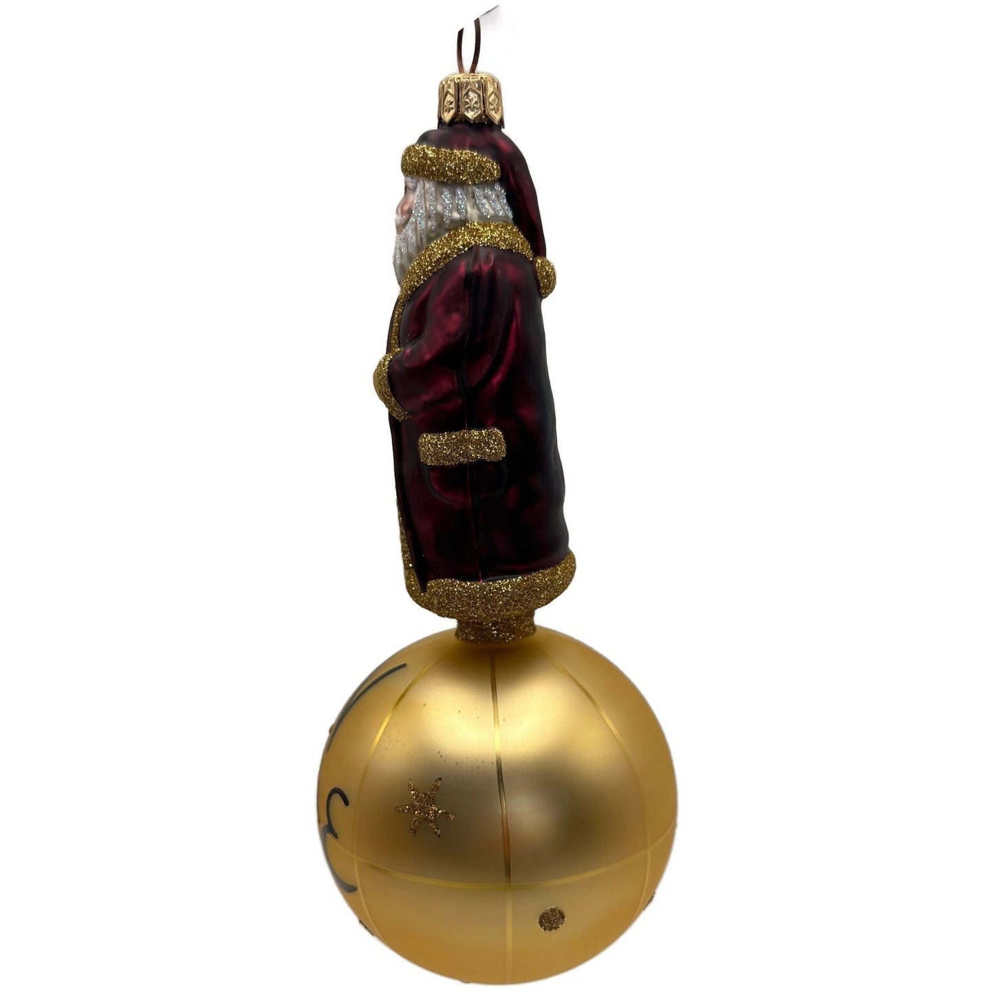 Patricia Breen Sojourning Santa Bordeaux Snowflakes Christmas Ornament Nieman