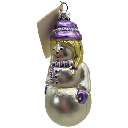 Patricia Breen Snow Woman Purple Pearl Winter Scarf Christmas Tree Ornament