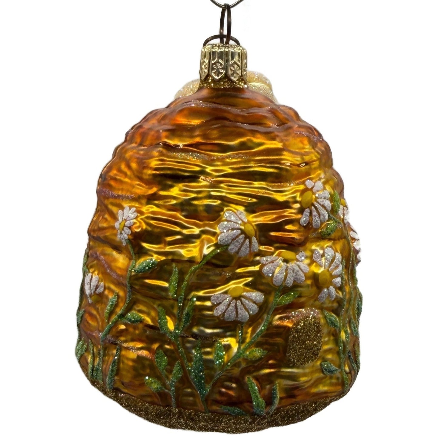 Patricia Breen Devonshire Beeskep Bee Beehive Flower Spring 2 Part Ornament 2221