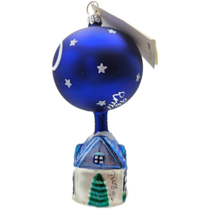 Patricia Breen Night House Larger House Blue Moon Christmas Ornament Signed 9519