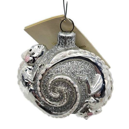 Patricia Breen Once Again for James Silver Chameleon Christmas Tree Ornament